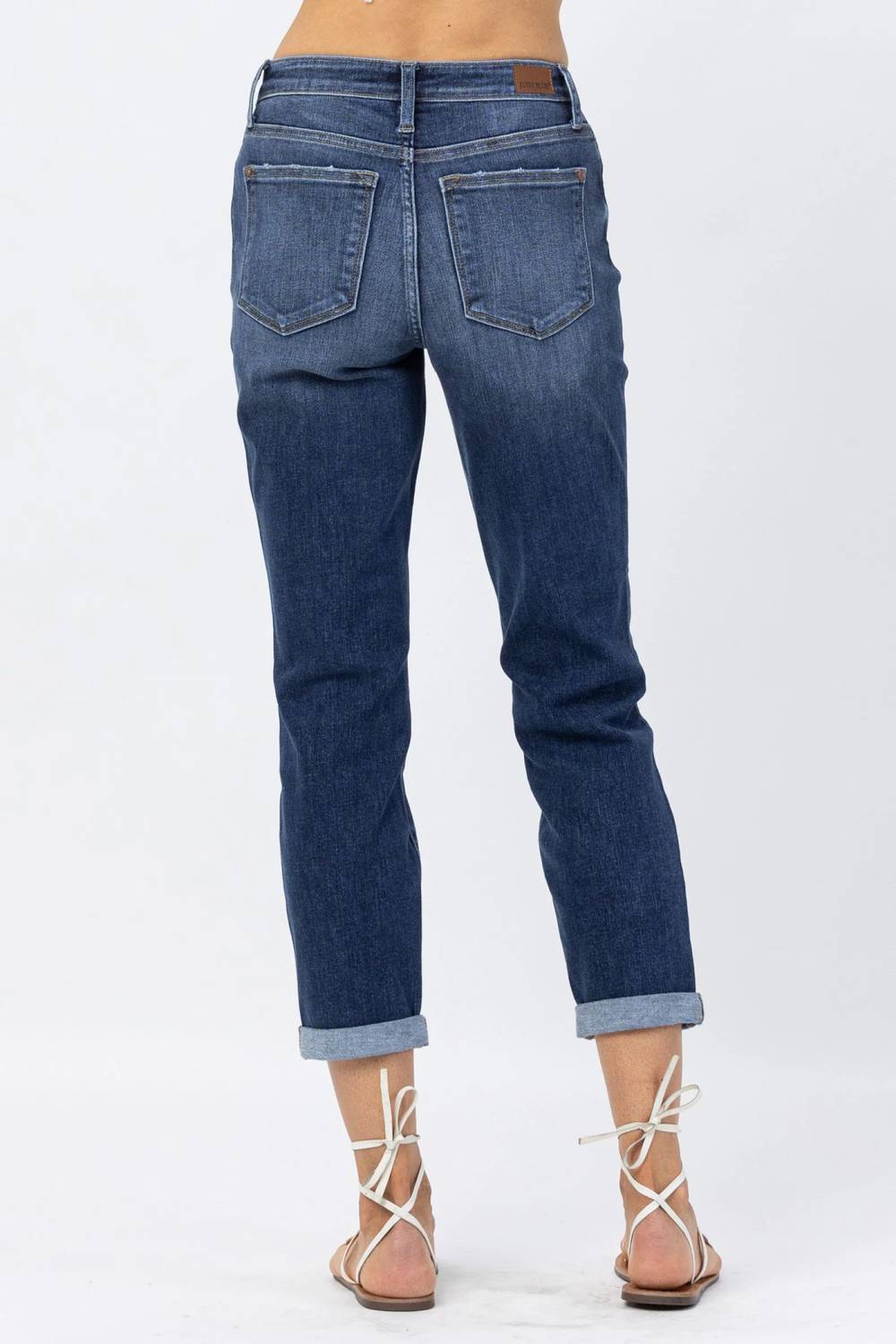 Judy Blue - Women's Sophia Midrise Cuffed Boyfriend Jeans