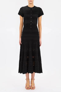 Ulla Johnson - Annisa Eyelet Knit Midi Skirt