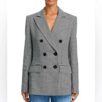 Toccin - Magnolia Houndstooth Double-Breasted Blazer