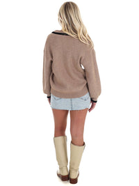 She + Sky - City Stroll V-Neck Sweater