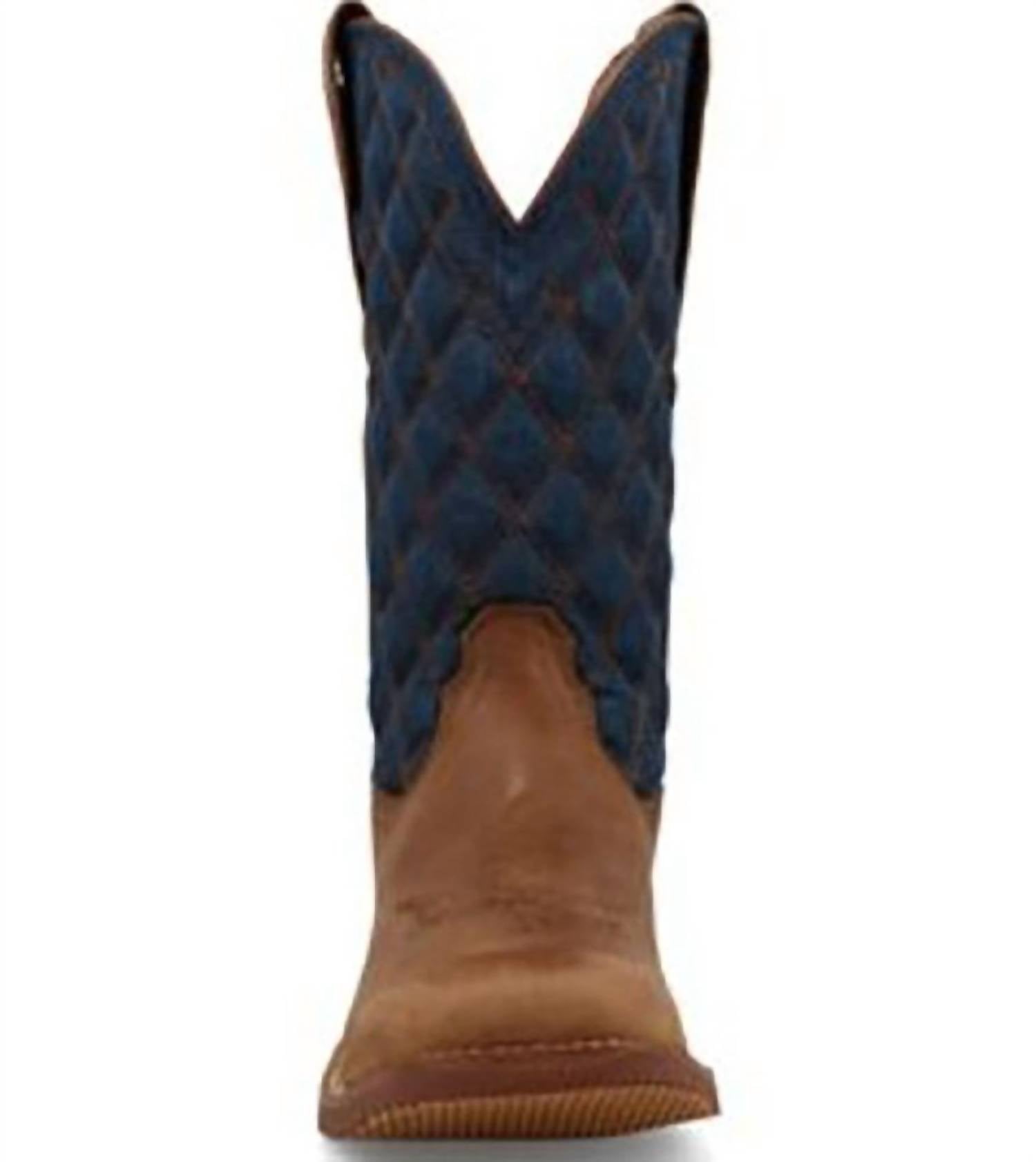TWISTED X Women's Tech X Airlite Cellstretch Shaft Western Boot in ginger indigo - women's shoe - detail view