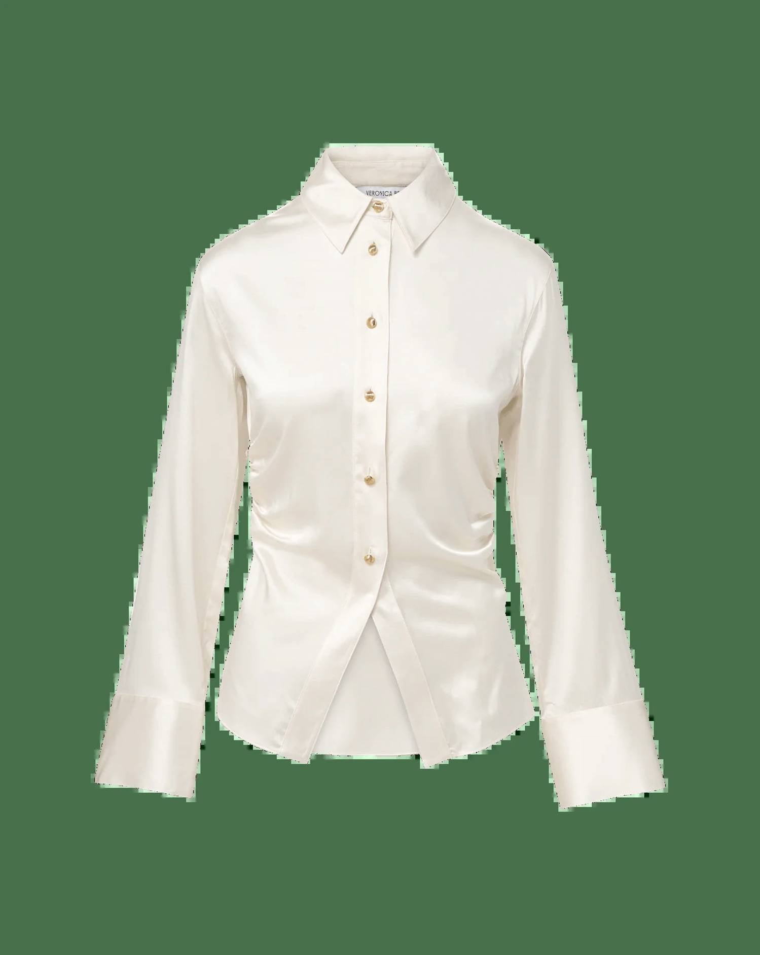 Veronica Beard Shiona Blouse in dove - women's blouse - view 5