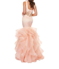 Rachel Allan - Matte Satin/organza Prom Gown