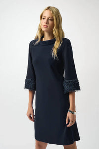 Joseph Ribkoff - High-neck Knee-length Shift Dress
