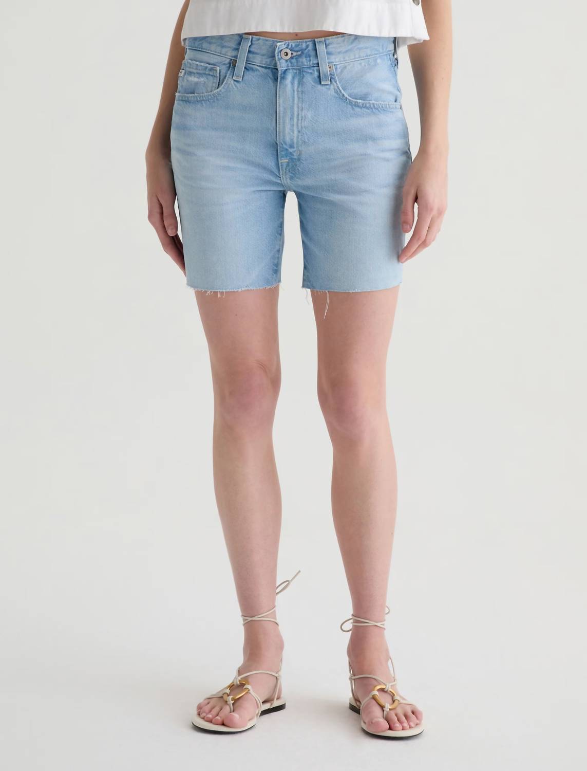 AG Jeans Ex-boyfriend Short in allusion destructed - women's shorts - detail view