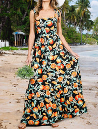 Vine & Love - Blossom Square Neck Maxi Dress
