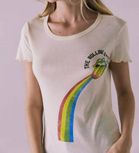 Chaser Starry Rolling Stones Tee in unique color - women's t-shirt - detail view