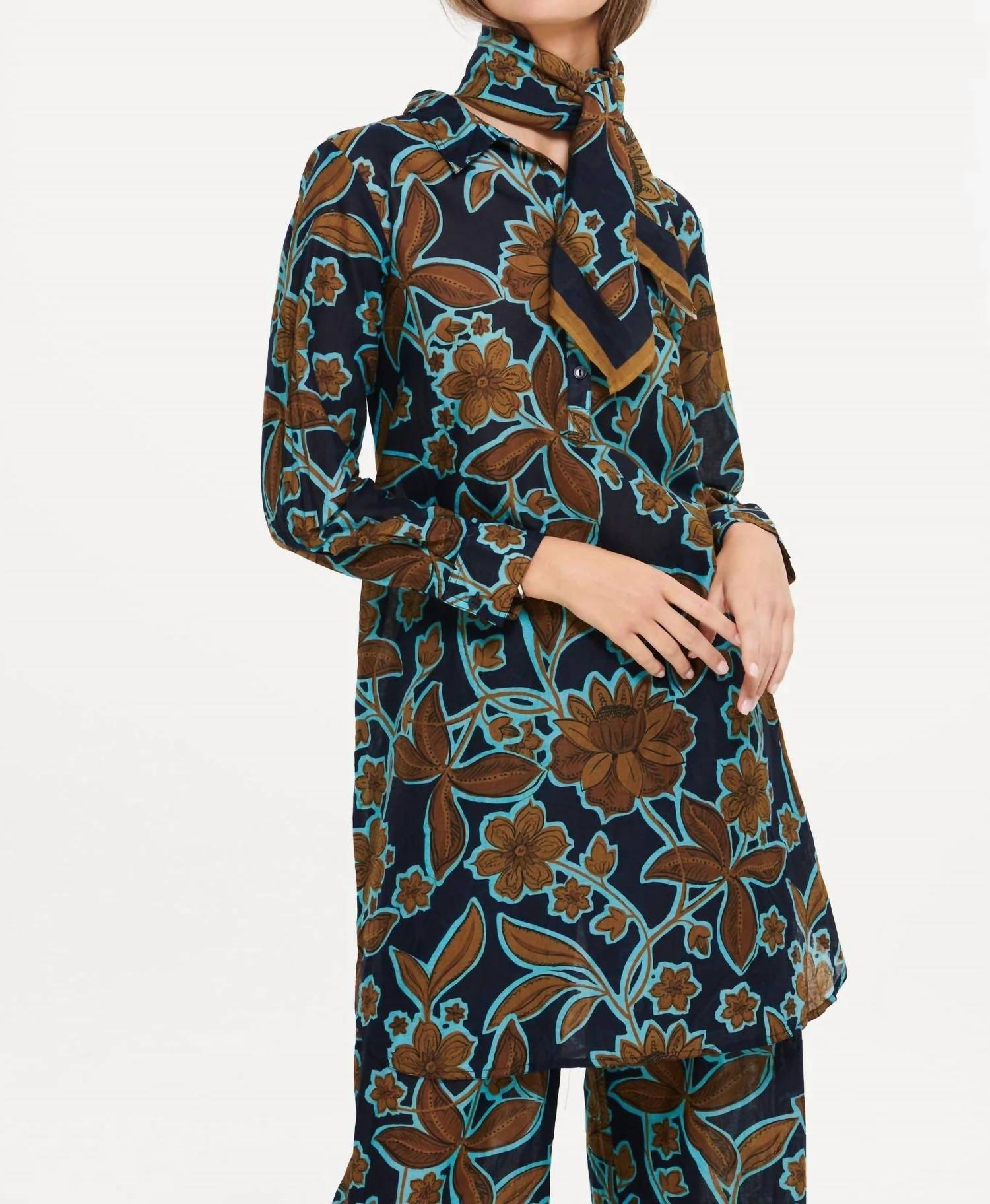 oneseason Oman Middy Gilli Mini Dress in navy - women's dress - alternate view