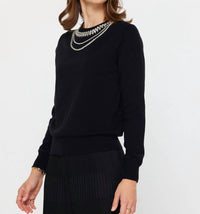Current Air - Jewel Detail Long Sleeve Sweater