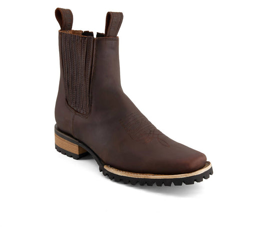 Forastero - Men's Leather Chelsea Boots With Side Zipper