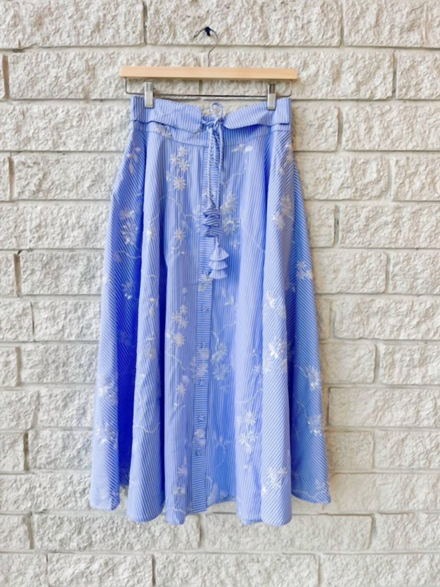 Hunter Bell - Thistle Embroidered Midi Skirt