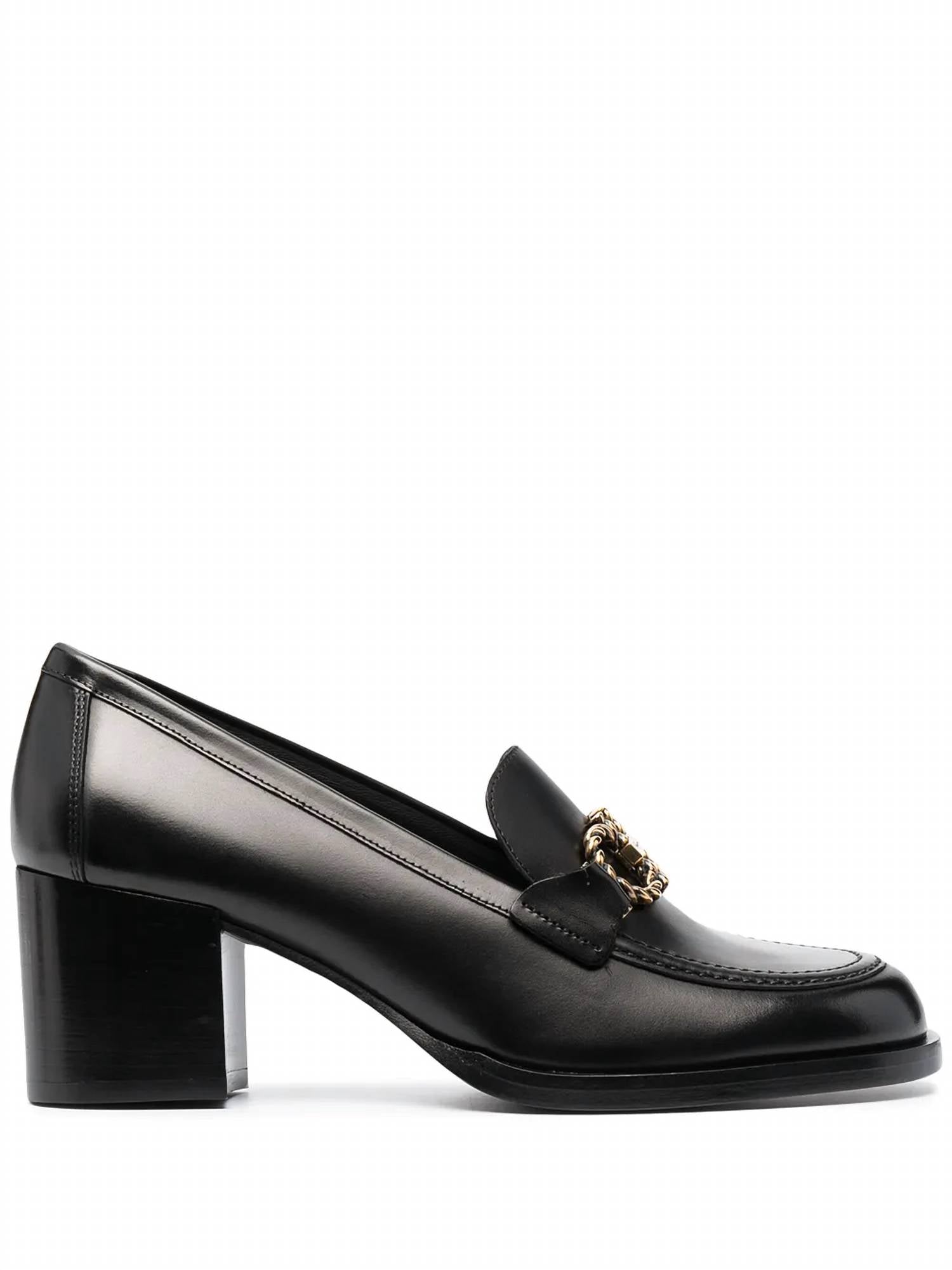 Salvatore Ferragamo Women's Gancini Block-heel Loafers in black - women's flats - view 128