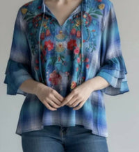 Johnny Was - Soline ruffle sleeve blouse