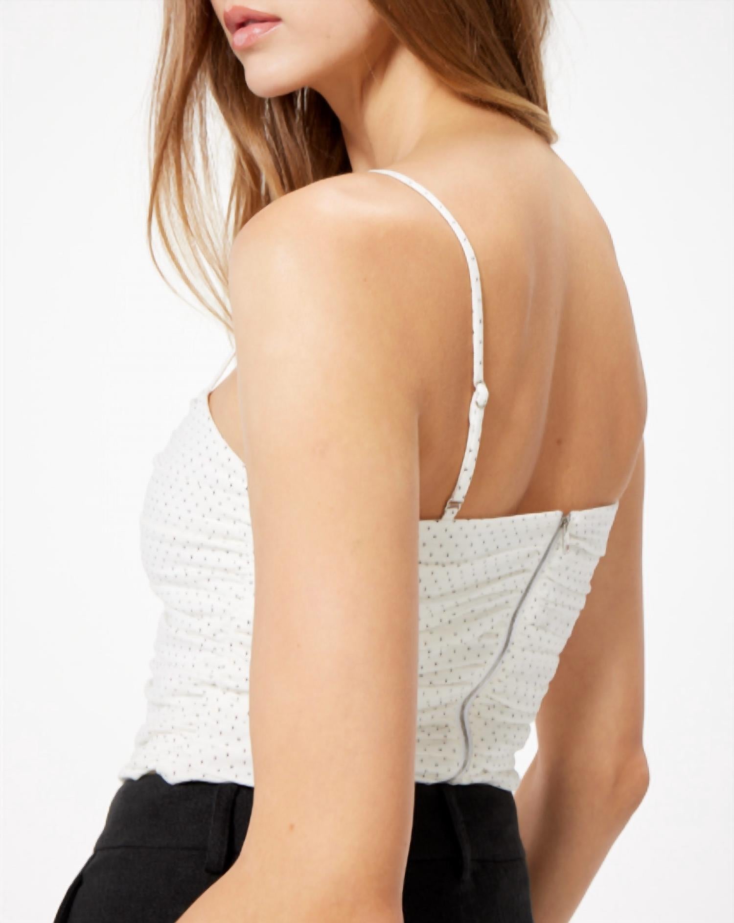 Polka Dot Ruched Cami