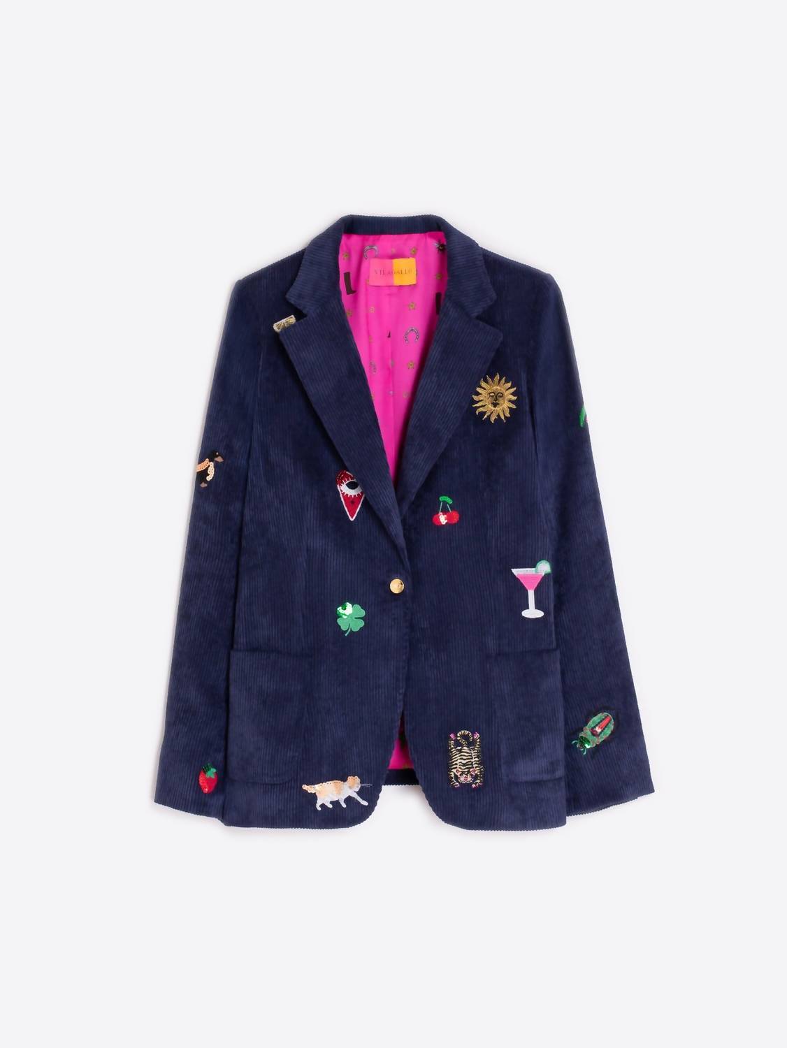 Vilagallo - Gadea Corduroy Embroidery Blazer