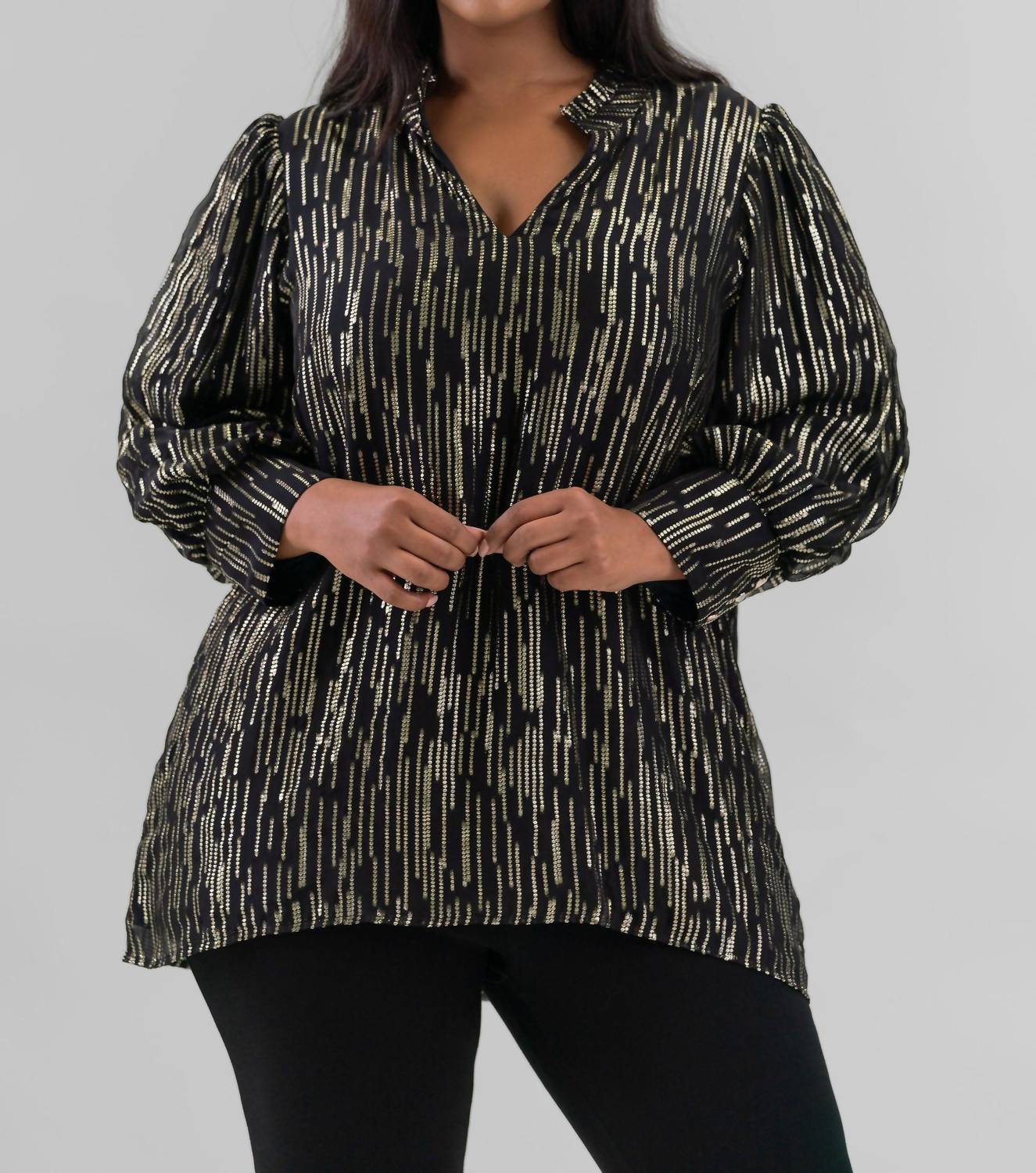 Emily Lovelock - Hailey Lurex Blouse - Plus