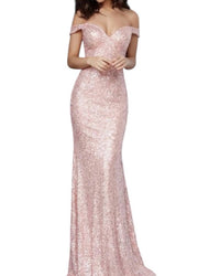 Jovani - Sequined Sweetheart Mermaid Dress