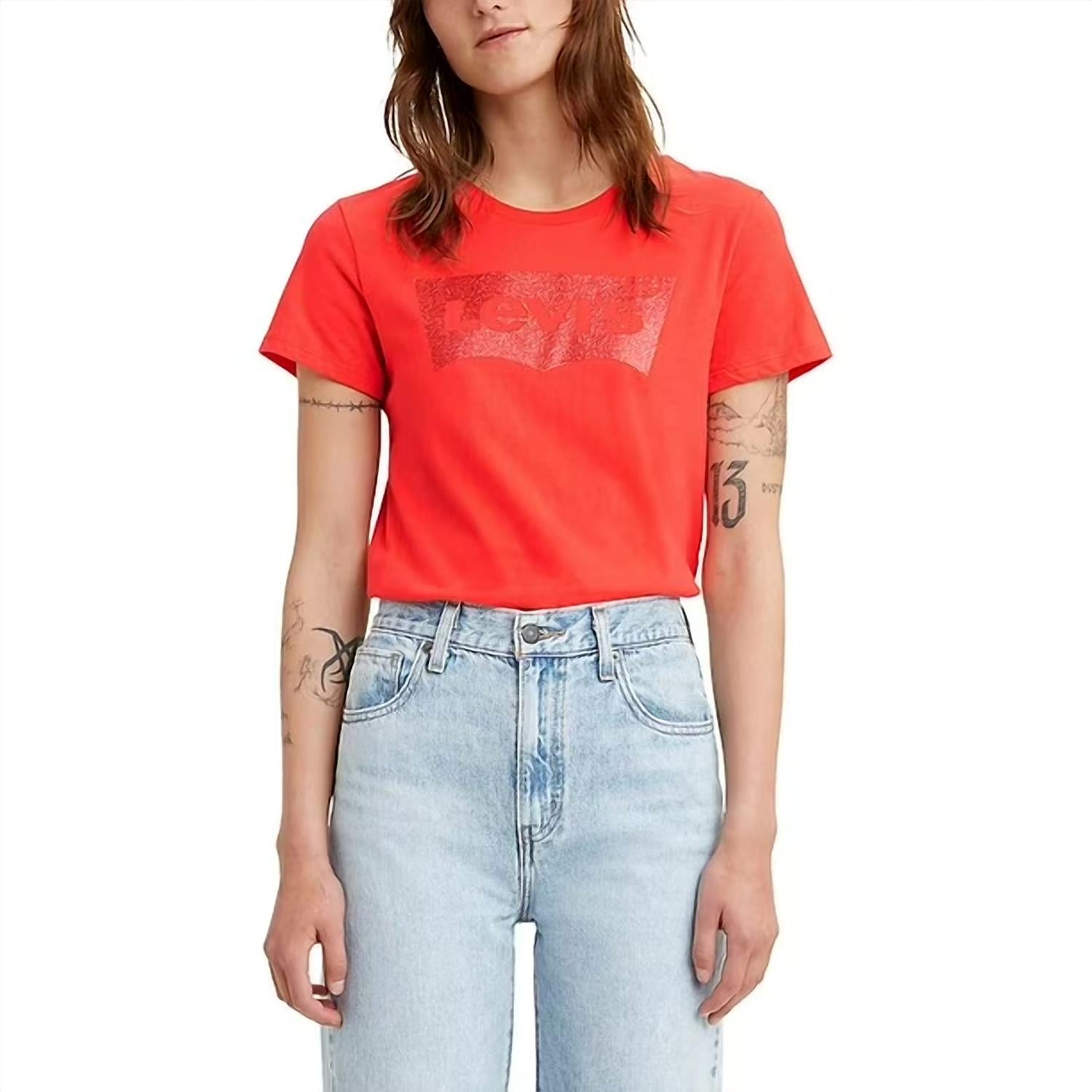 Levi'S - Cotton Batwing Perfect Graphic Logo T Shirt