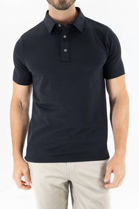 DEVIL-DOG Feeder Stripe Polo in black - men's shirt