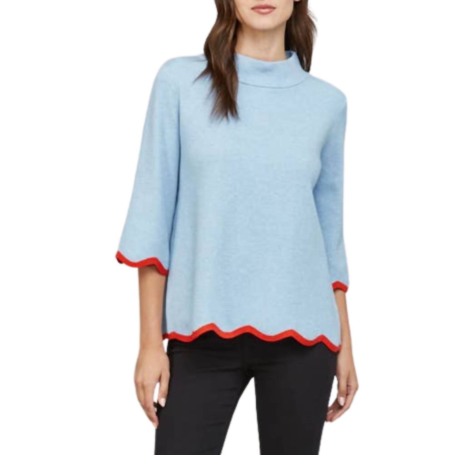 Fate - Scallop Edge Detailed Sweater Top