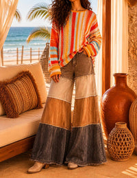 Little Secret Of Mine - Colorblock Long Sleeve Stripe Sweater