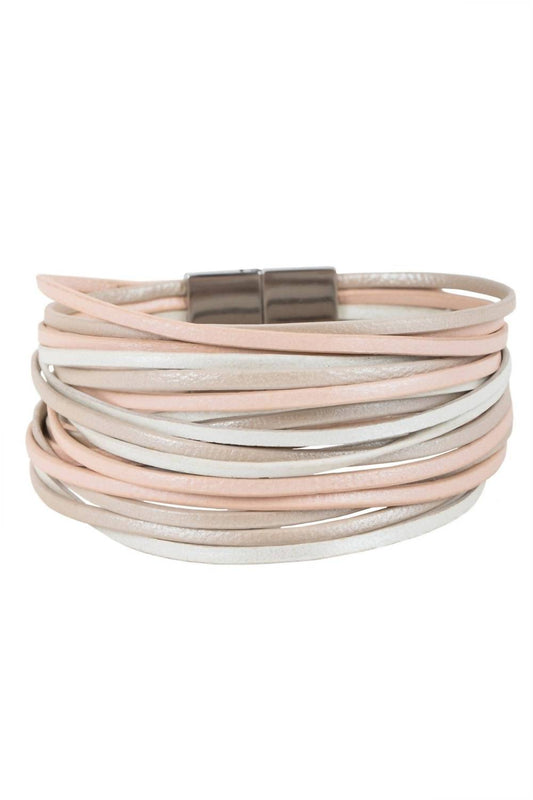 Saachi - Women's Jolie Metallic Leather Bracelet