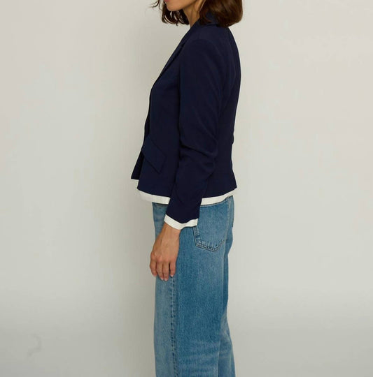 Central Park West - Scrunched Sleeve Blazer With Shirting