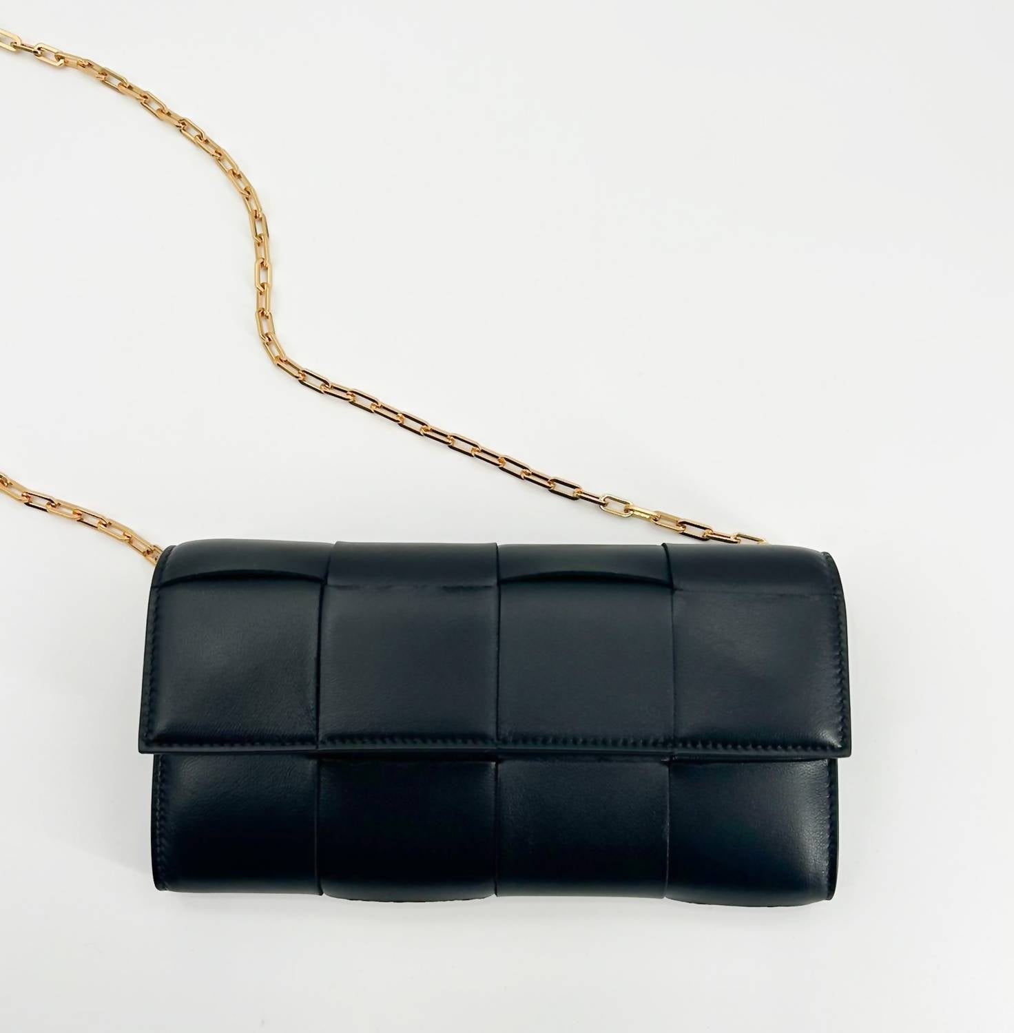 Bottega Veneta - Women's Cassette Leather Chain Wallet
