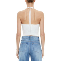 Alice + Olivia - Linnie Ribbed Knit Halter Top