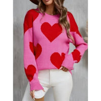 Suhkasana - Heart Knit Sweater Pullover