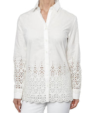 Jodi Rose - Cutouts Button Down Blouse