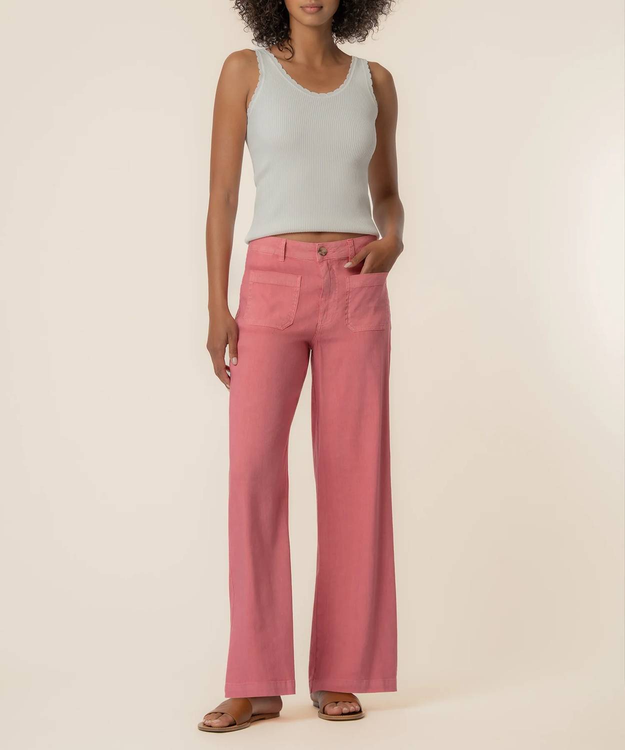Kut From The Kloth - Meg Linen High Rise Wide Leg