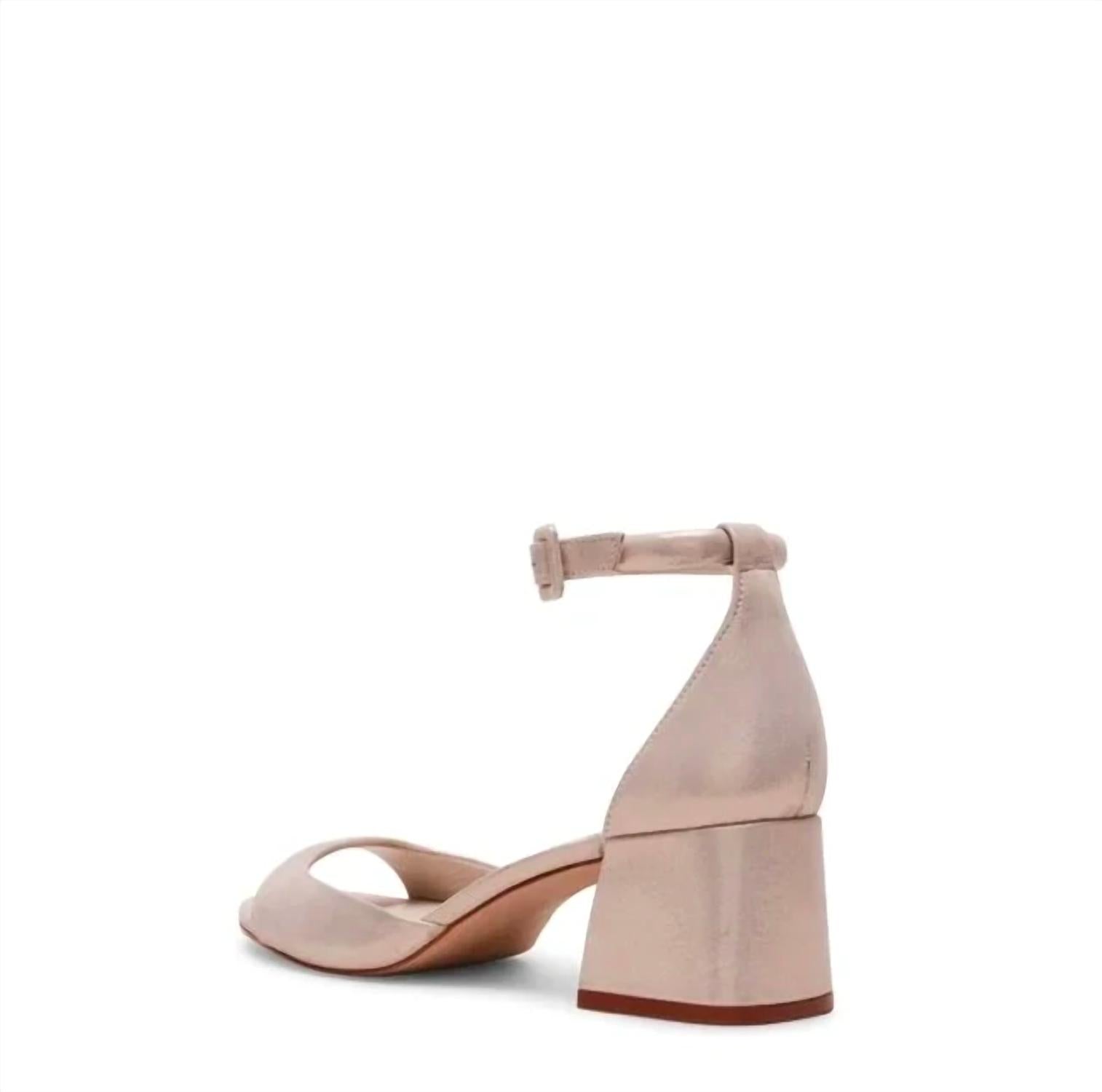 STEVE MADDEN Women's Ella Sandal in dusty gold - women's heels - alternate view