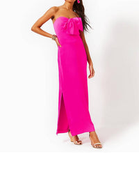 Lilly Pulitzer - Women's Carlynn Satin Maxi Bow Dress