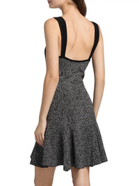 Ramy Brook Lidia Sleeveless Metallic Sweater Mini Dress in platinum jacquard - women's dress - alternate view
