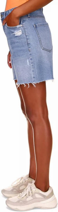 Sanctuary - Women’s Sidewalk Destructed Cut-hem Rigid Denim Jean Short