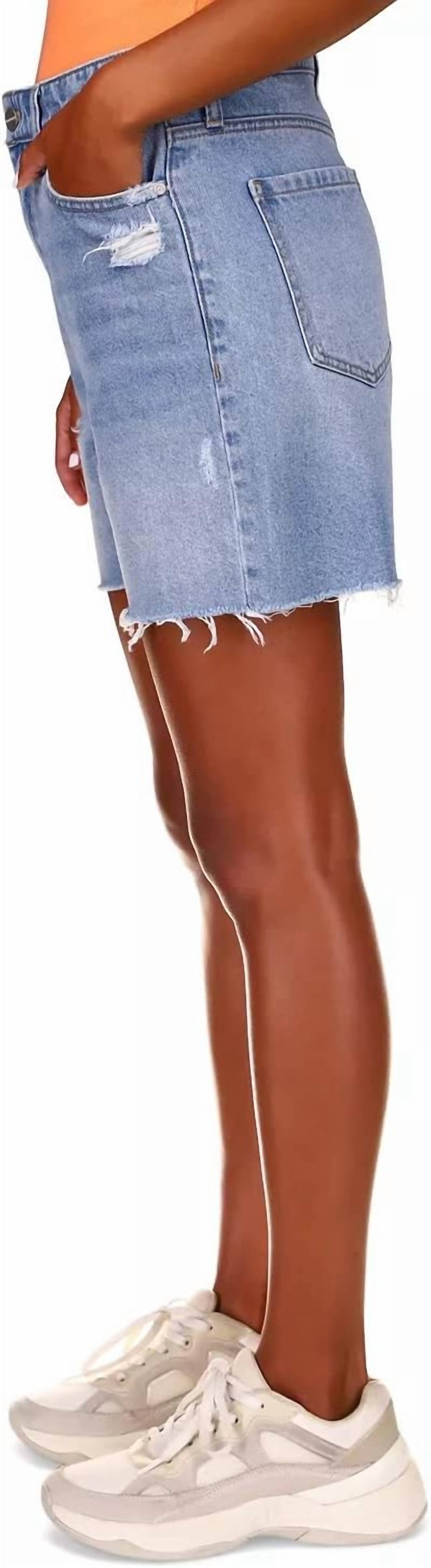 Sanctuary - Women’s Sidewalk Destructed Cut-hem Rigid Denim Jean Short