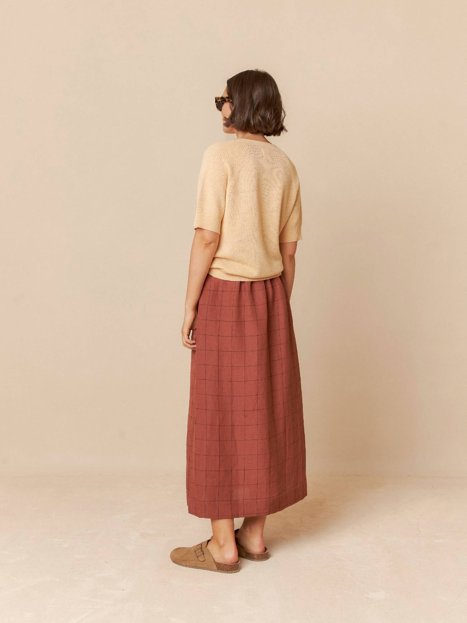Indi & Cold - Window Pane Check Skirt
