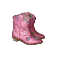 Lola + The Boys - Girls Iridescent Heart Cowgirl Boots