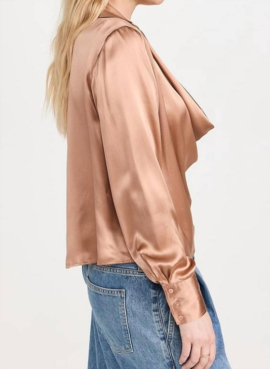 L'Agence - Lotus Cowl Neck Top