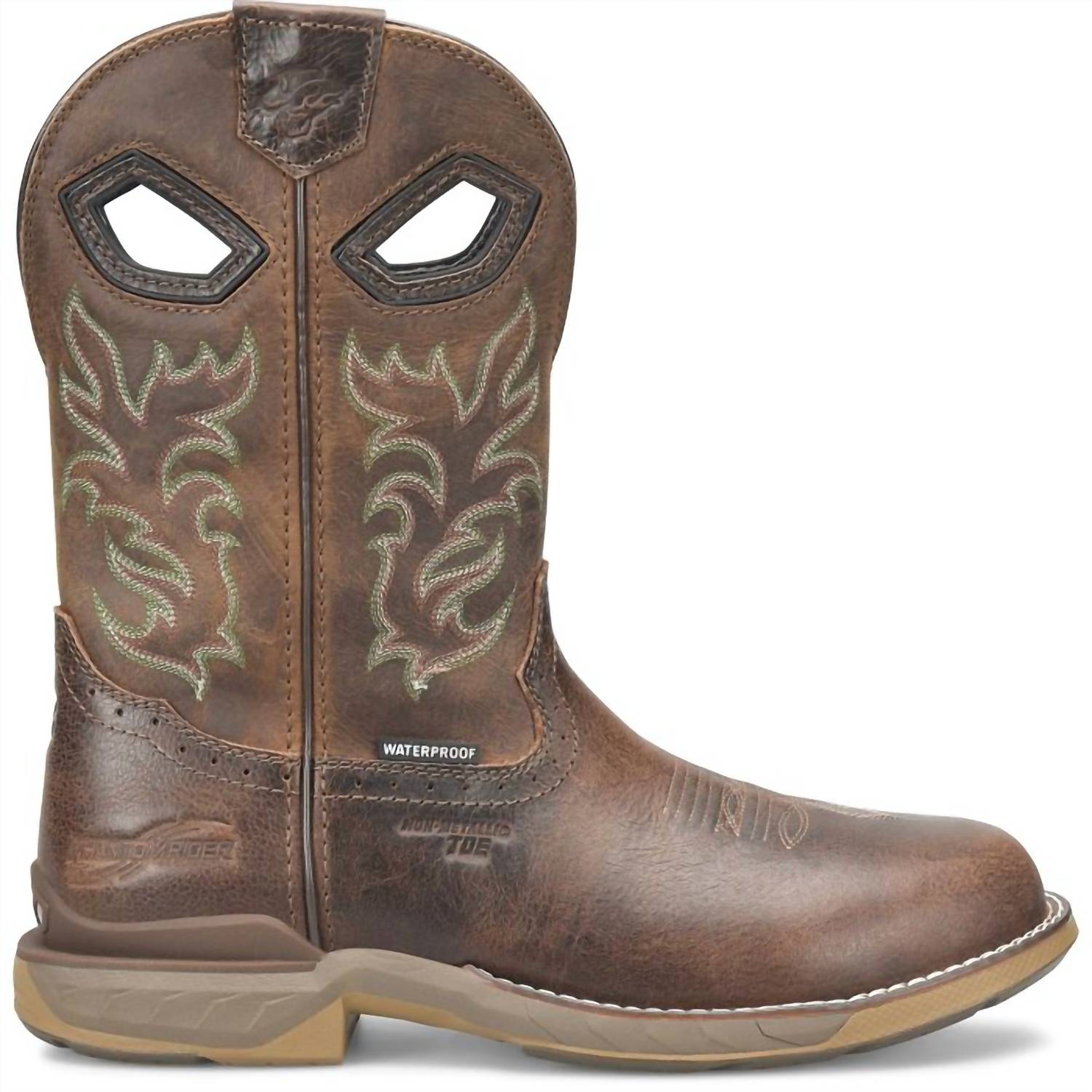 Double-H Boots Men's Apparition Comp Toe Work Boot in brown - men's boots - detail view