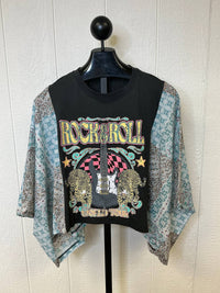 Zutter Rock N Roll Graphic Tee in black - women's t-shirt - detail view