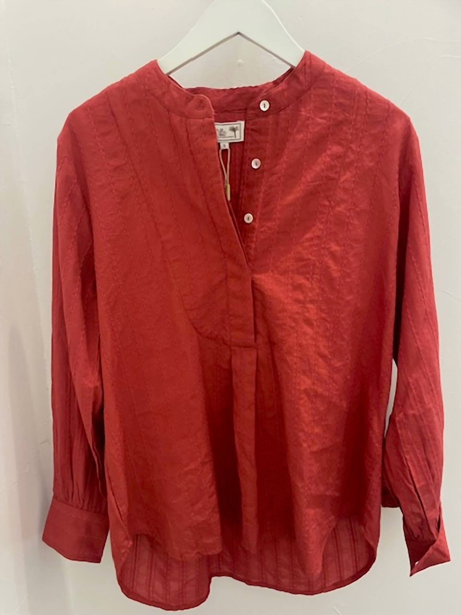 MILLE Tilda Pullover Tunic Top in spice - women's shirt - detail view