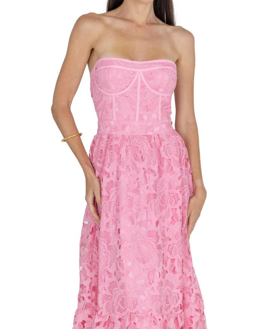 Akalia - Amelia Lace Bustier Midi Dress