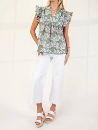 Gigio - Kelly Top With Piping Trim Details - Plus