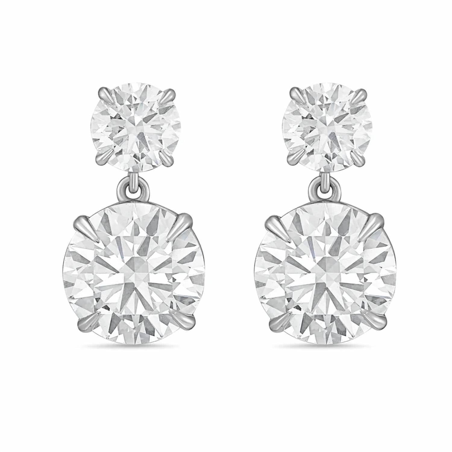 Diana M Jewels - Women's Round Lab-Grown Diamond Stud Earrings (20.00 Ct TCW) - Signature