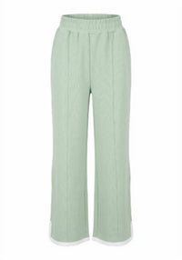 Simply Southern Women's Scalloped Lounge Pants in sage green - women's pants