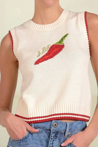 Elan - Chili Knit Sweater Tank
