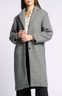 Thread & Supply Catalina Herringbone Coat in charcoal melange - women's jacket - view 5