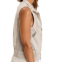 Xcvi - Kirsten Poplin Pocket Vest Or Skirt